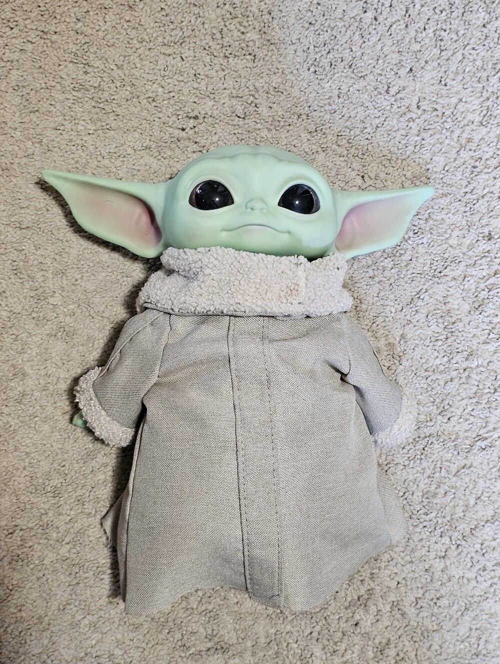 Disney Star Wars Mandalorian Grogu Baby Yoda Plush 12" Figure Doll Vinyl Head